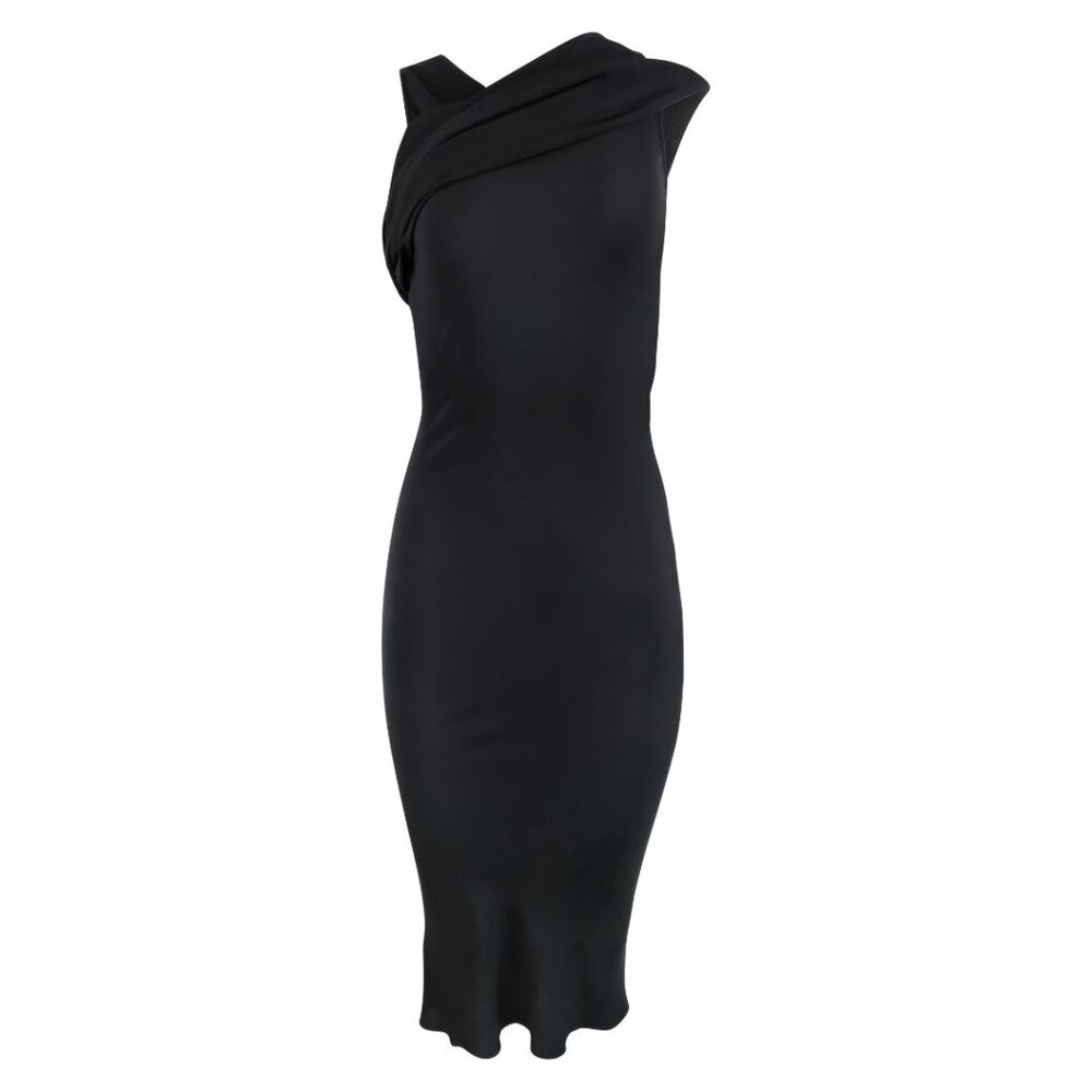 Rick Owens FW19 Asymmetrical Silk Blend Bias Cut Dress